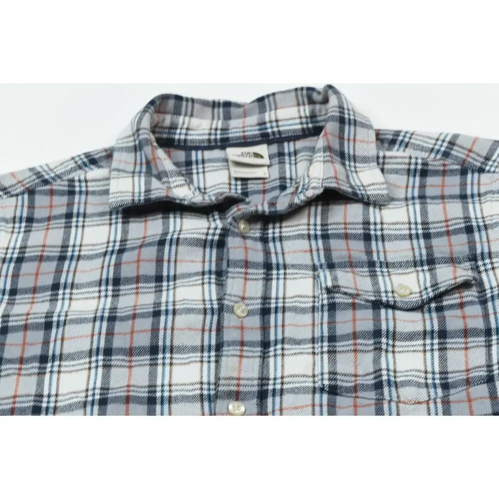 The North Face Arroyo Flannel Shirt Mens Large Gray Plaid Long Sleeve Button-Up